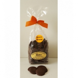 Pastilles chocolat noir arôme orange 140gr